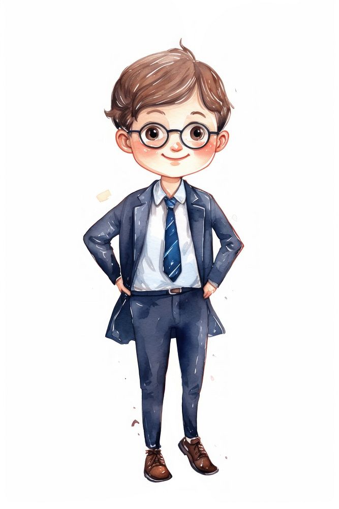 Children Lawyer cartoon book tie. AI generated Image by rawpixel.