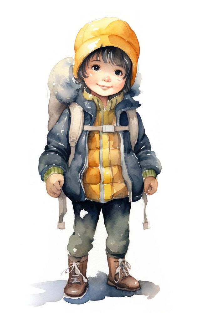 Children Painte cartoon coat cute. AI generated Image by rawpixel.