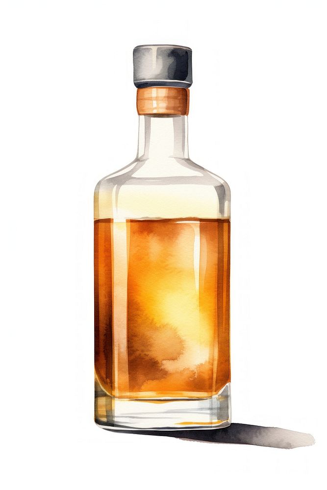 Round whisky bottle perfume glass drink. AI generated Image by rawpixel.