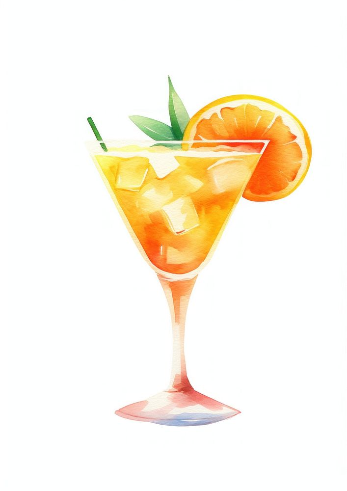 Minimal cute cocktail martini drink fruit. AI generated Image by rawpixel.