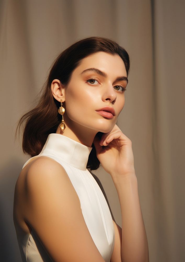 Model earring portrait jewelry