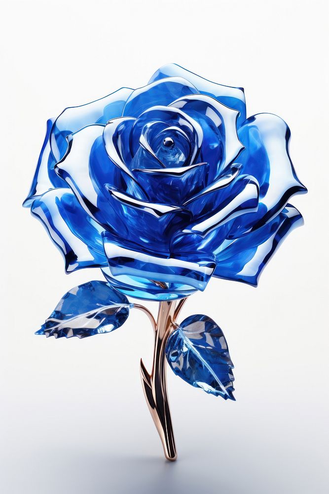 Blue rose gemstone jewelry flower. AI generated Image by rawpixel.