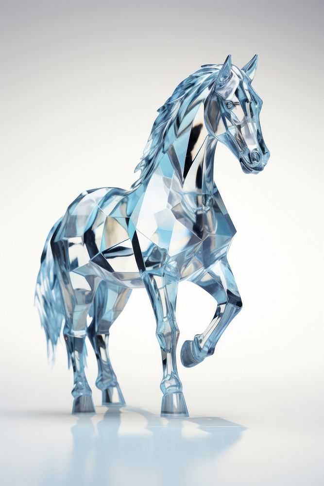 Horse shape gemstone stallion crystal mammal. AI generated Image by rawpixel.