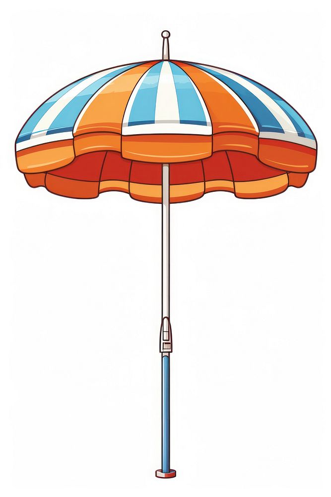 Beach umbrella cartoon white background architecture. AI generated Image by rawpixel.