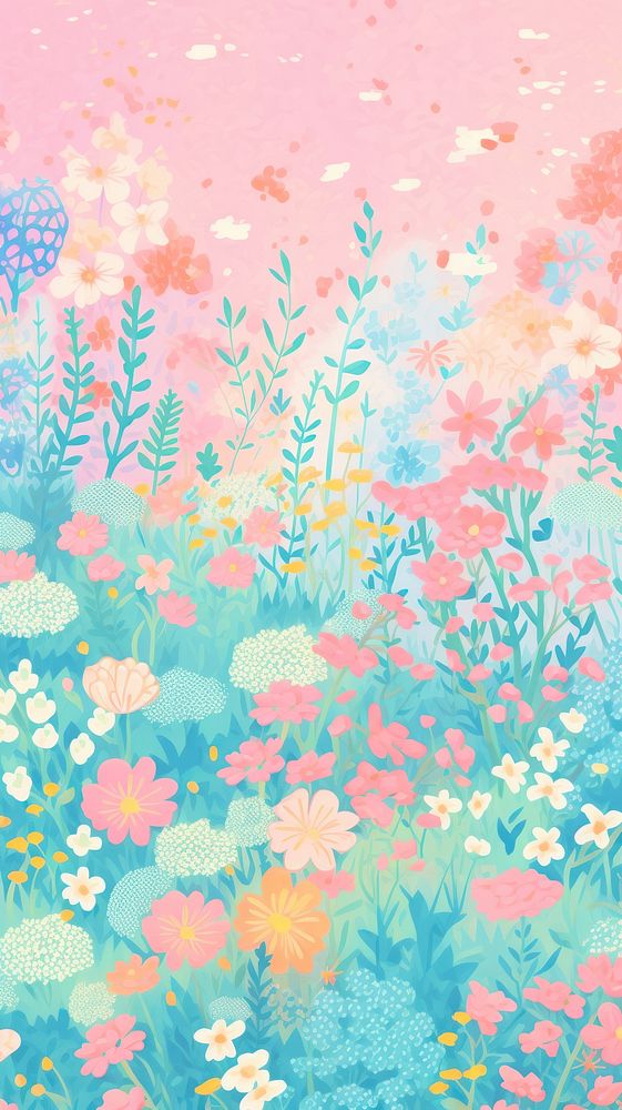 Flower garden outdoors pattern nature. AI generated Image by rawpixel.