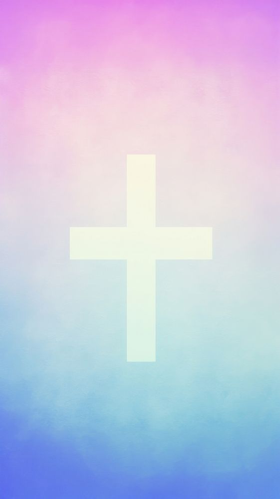Cross christianity icon purple symbol backgrounds. AI generated Image by rawpixel.