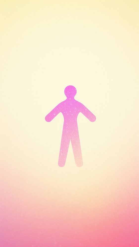 Human balance icon purple representation silhouette. AI generated Image by rawpixel.