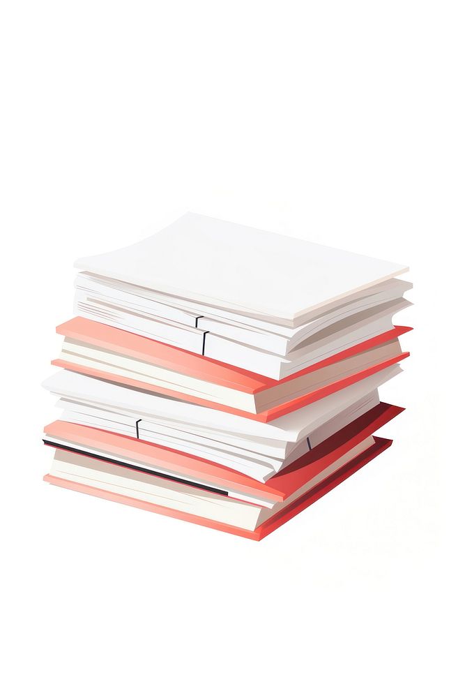 A Stack of business documents papers publication book white background. AI generated Image by rawpixel.