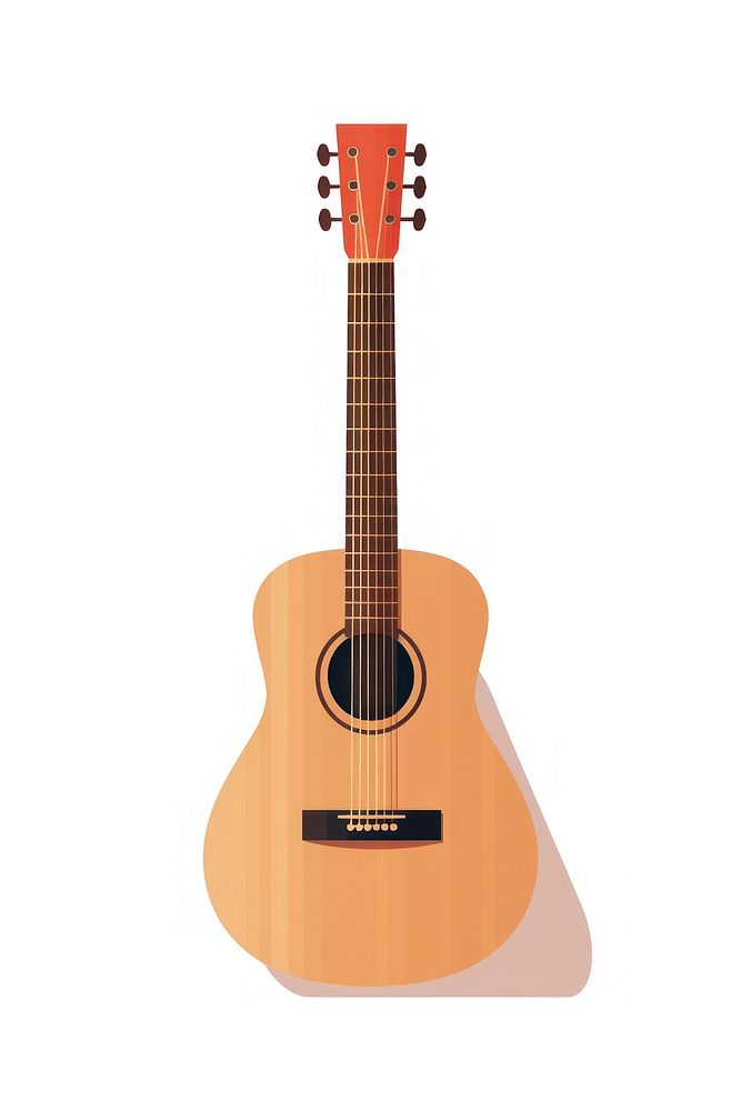 An acoustic guitar white background performance creativity. AI generated Image by rawpixel.