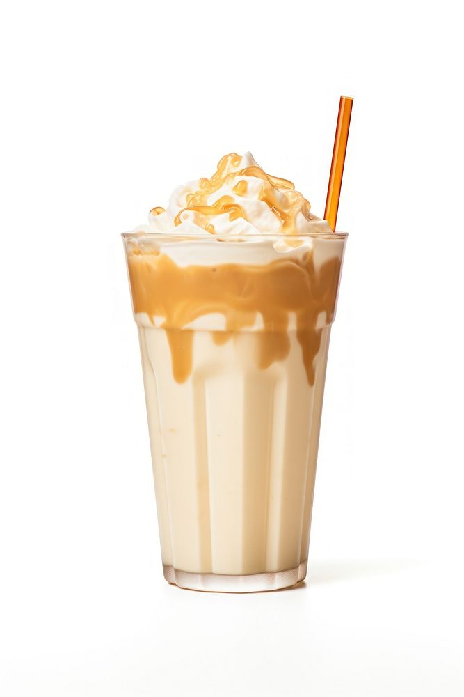A caramel milkshake smoothie dessert drink. AI generated Image by rawpixel.