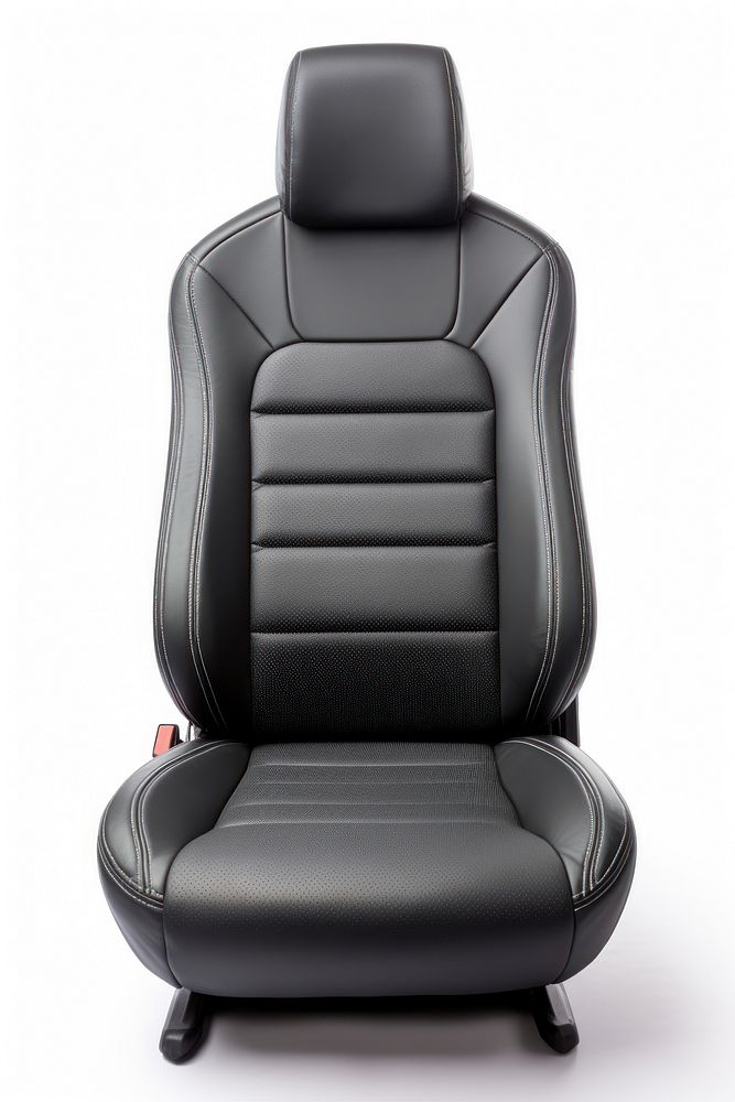 A Black car seat vehicle black white background. AI generated Image by rawpixel.
