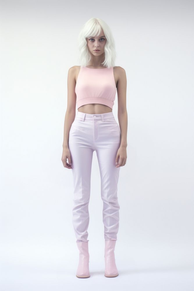 A woman outfits pants adult white. AI generated Image by rawpixel.