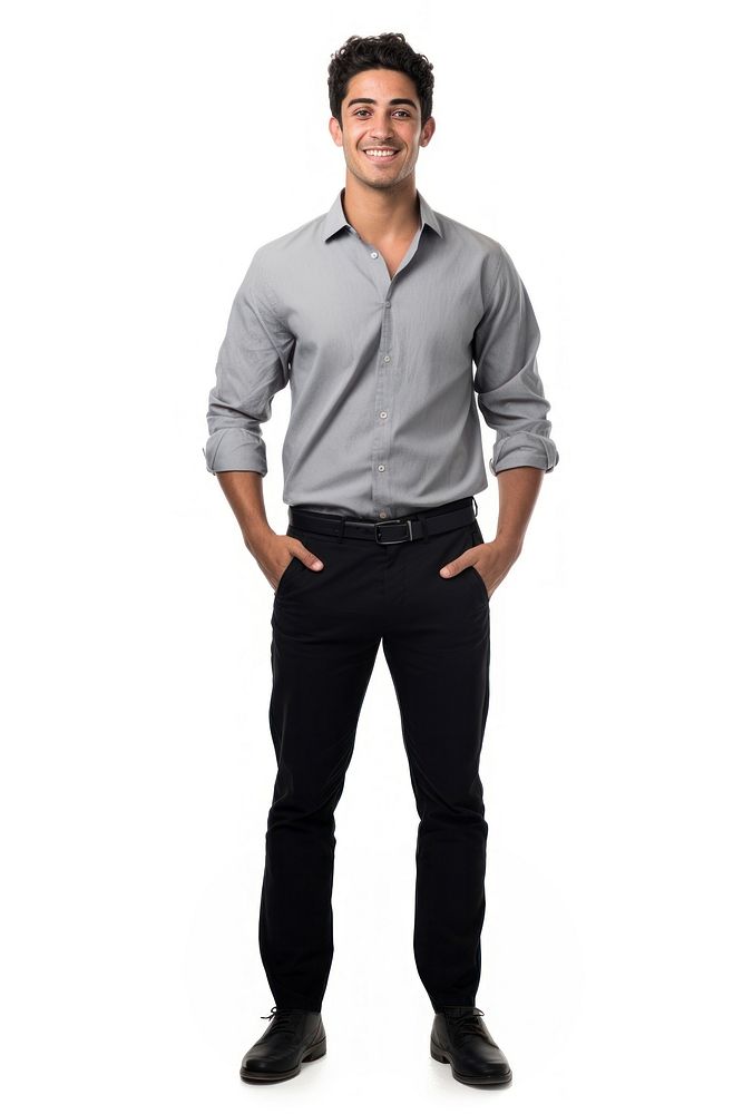 A young employee standing confidently sleeve shirt adult. AI generated Image by rawpixel.