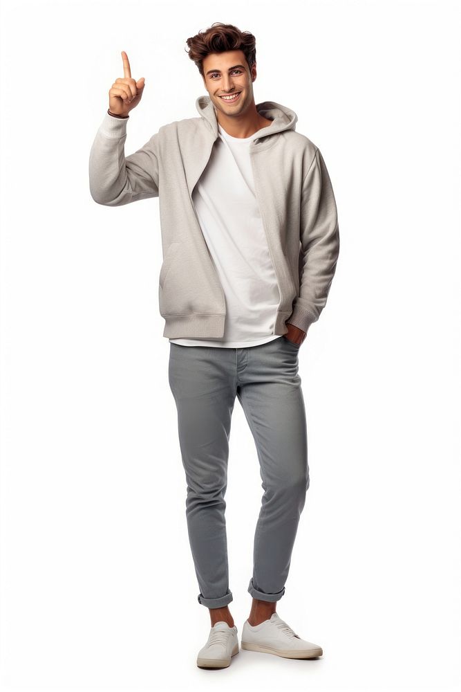 Young smiling man showing OK sign sweatshirt gesturing sweater. AI generated Image by rawpixel.