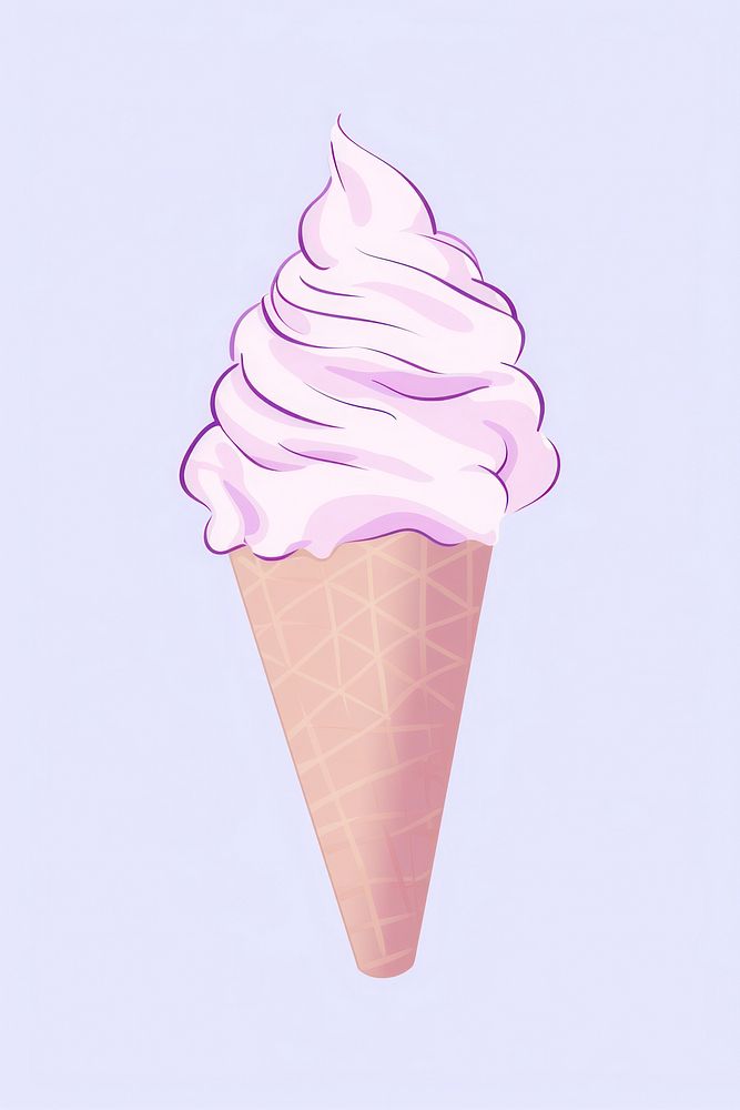 Ice cream dessert cartoon food. AI generated Image by rawpixel.