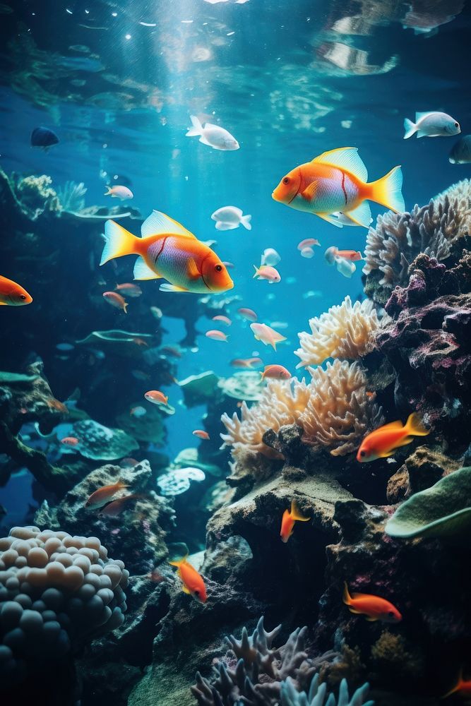 Fish sea underwater aquarium. AI generated Image by rawpixel.