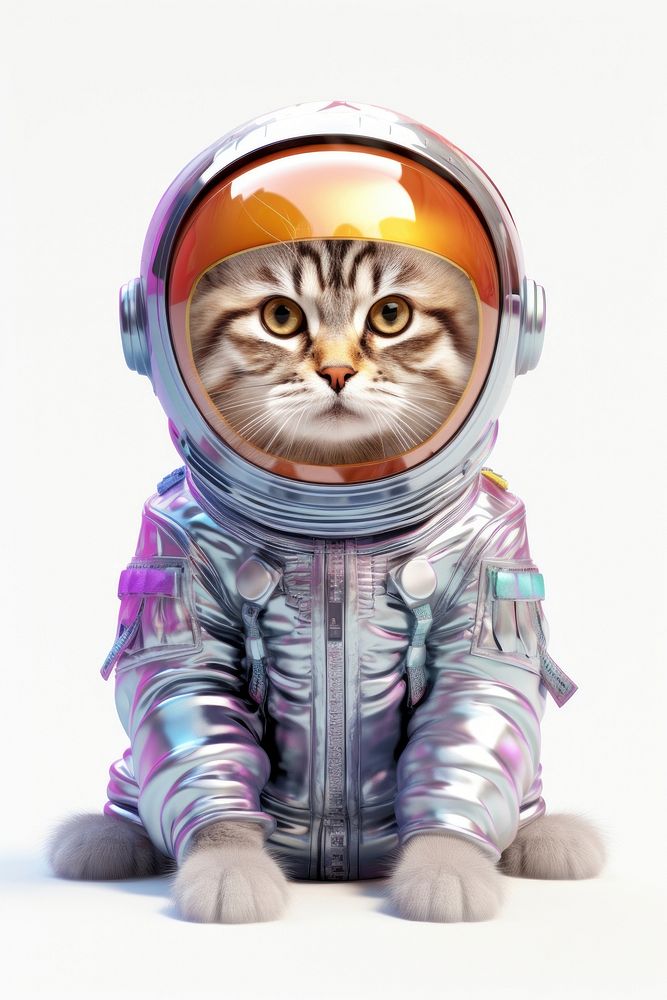 Cat Astronaut astronaut portrait animal. AI generated Image by rawpixel.
