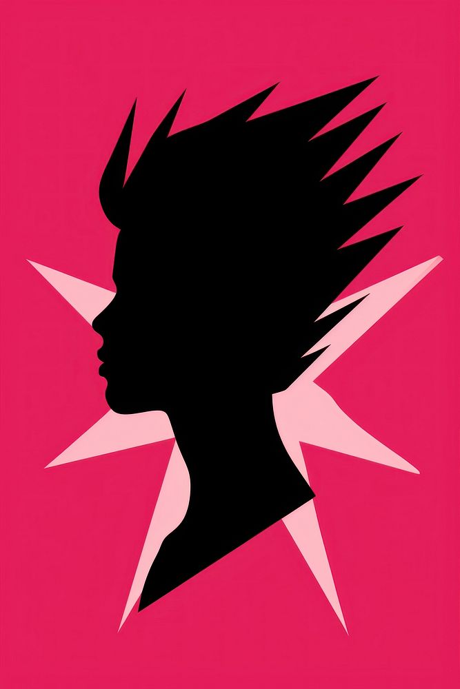 Girl power silhouette creativity headshot. AI generated Image by rawpixel.