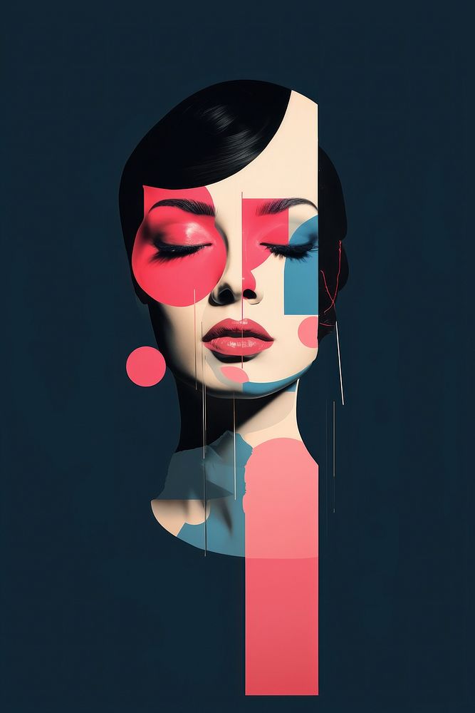 Girl power portrait graphics adult. AI generated Image by rawpixel.