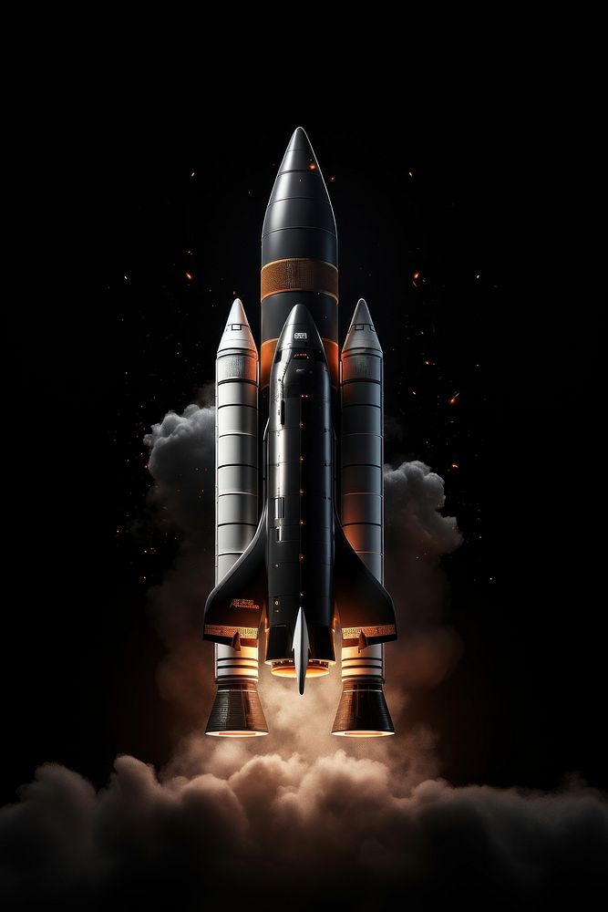 Minimal rocket ship aircraft vehicle transportation. AI generated Image by rawpixel.