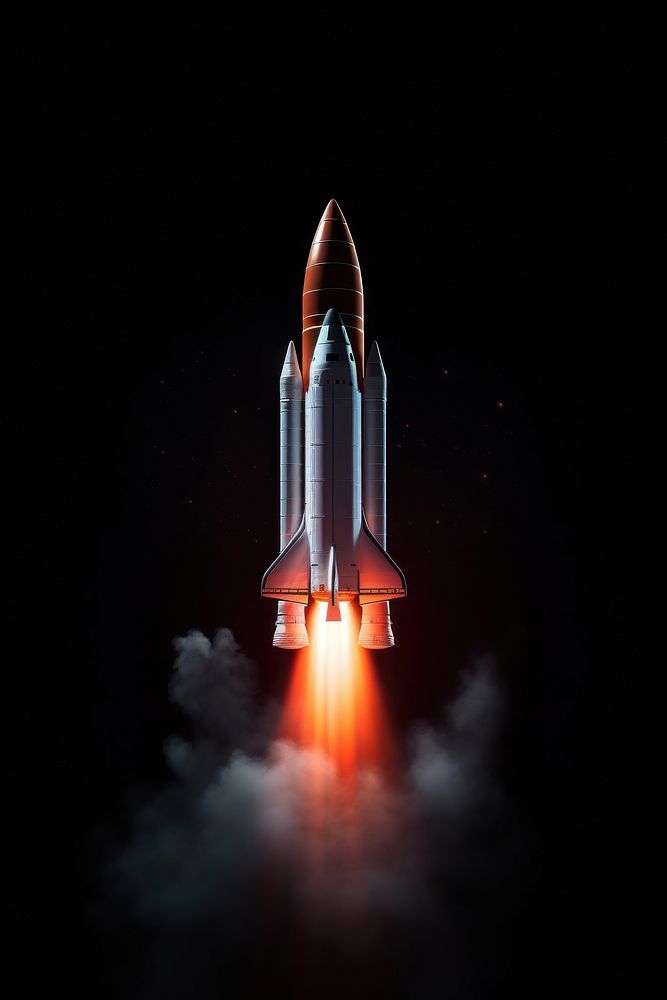 Minimal rocket ship aircraft vehicle missile. AI generated Image by rawpixel.