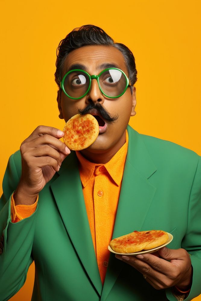 Eating fashion biting pizza. AI generated Image by rawpixel.