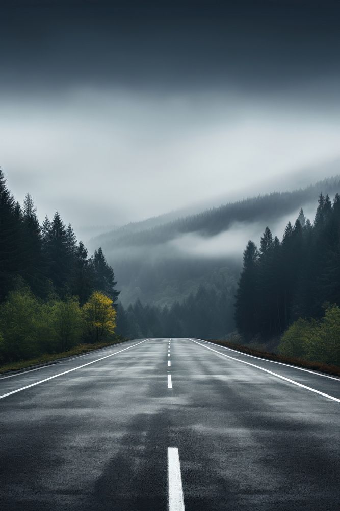 East on a highway outdoors asphalt nature. AI generated Image by rawpixel.