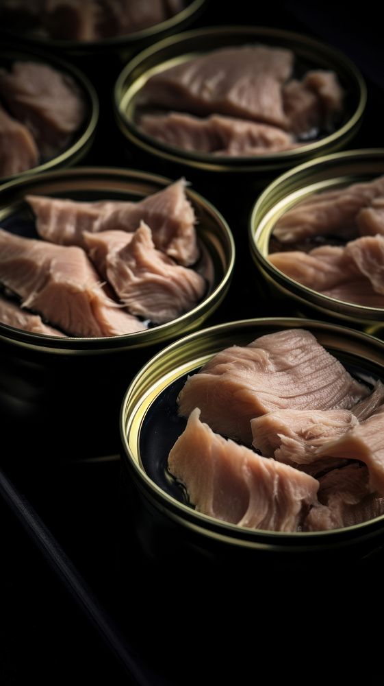 Canned tuna meat food freshness aluminium. AI generated Image by rawpixel.
