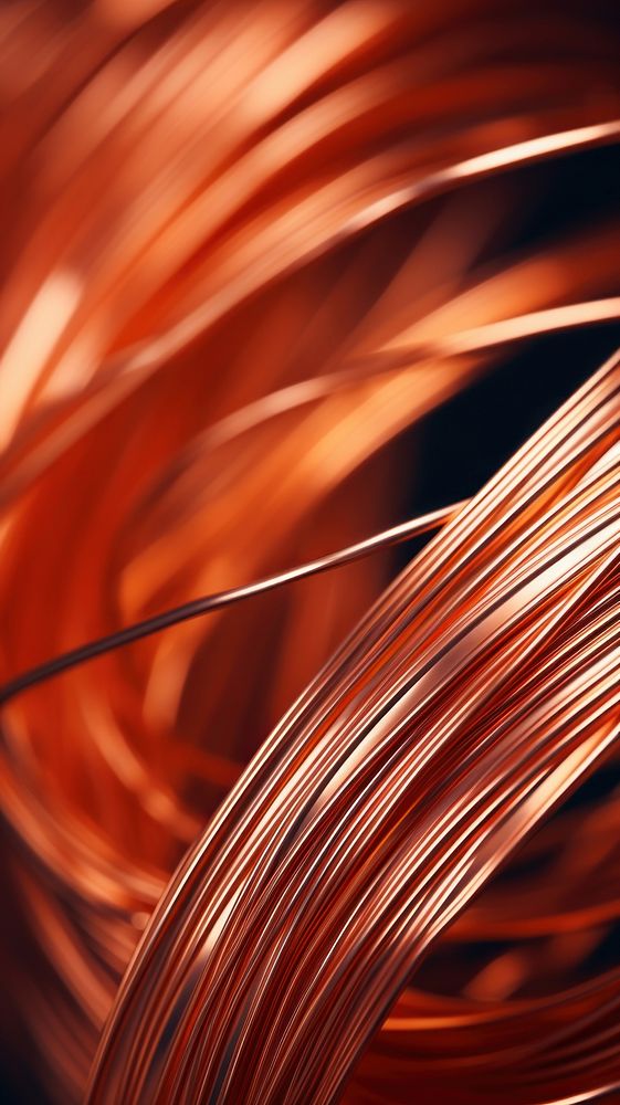 Copper wire macro photography backgrounds technology. AI generated Image by rawpixel.