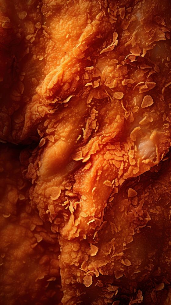 Crispy fried chicken macro photography backgrounds textured. AI generated Image by rawpixel.