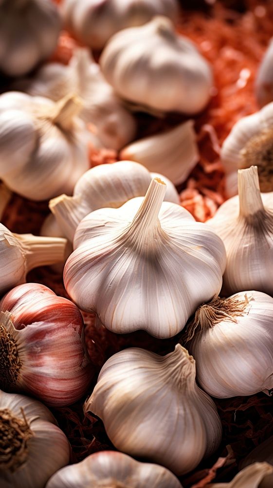 Garlic vegetable food backgrounds. AI generated Image by rawpixel.