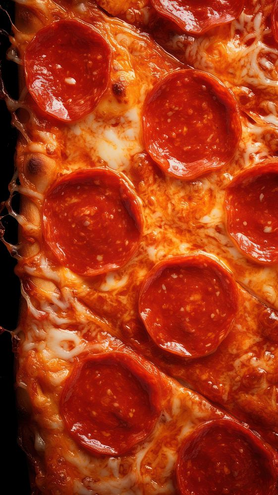 Pizza food backgrounds pepperoni. AI generated Image by rawpixel.