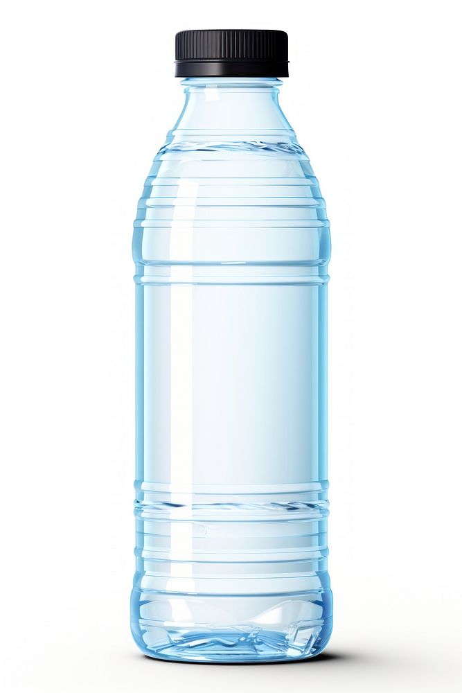 Water bottle no cap drink white background refreshment. AI generated Image by rawpixel.