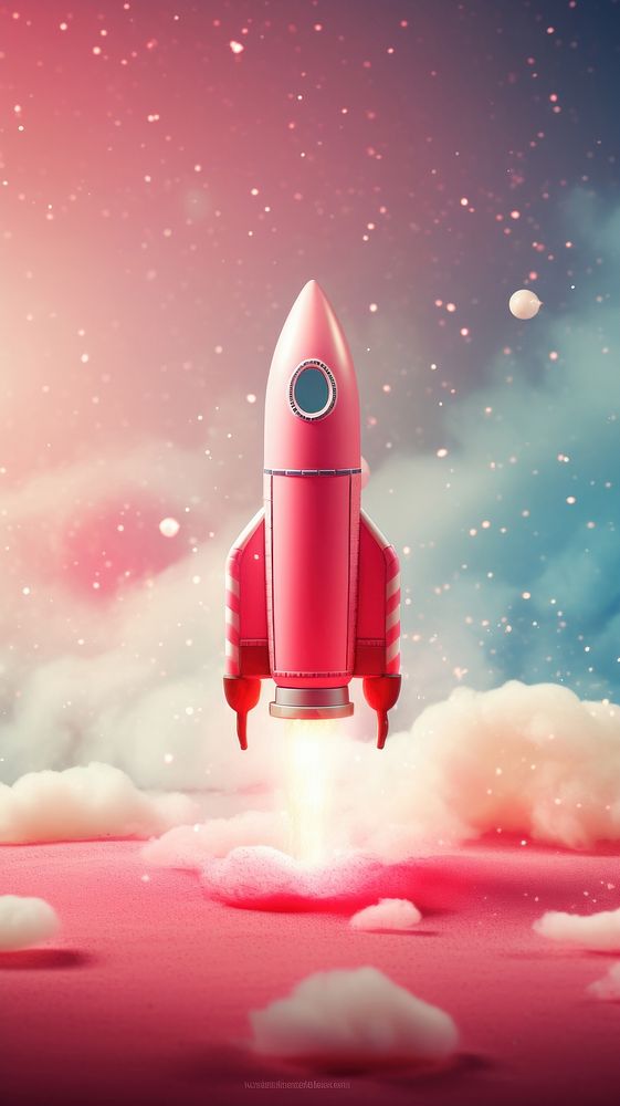 Retro rocket astronomy outdoors missile. AI generated Image by rawpixel.
