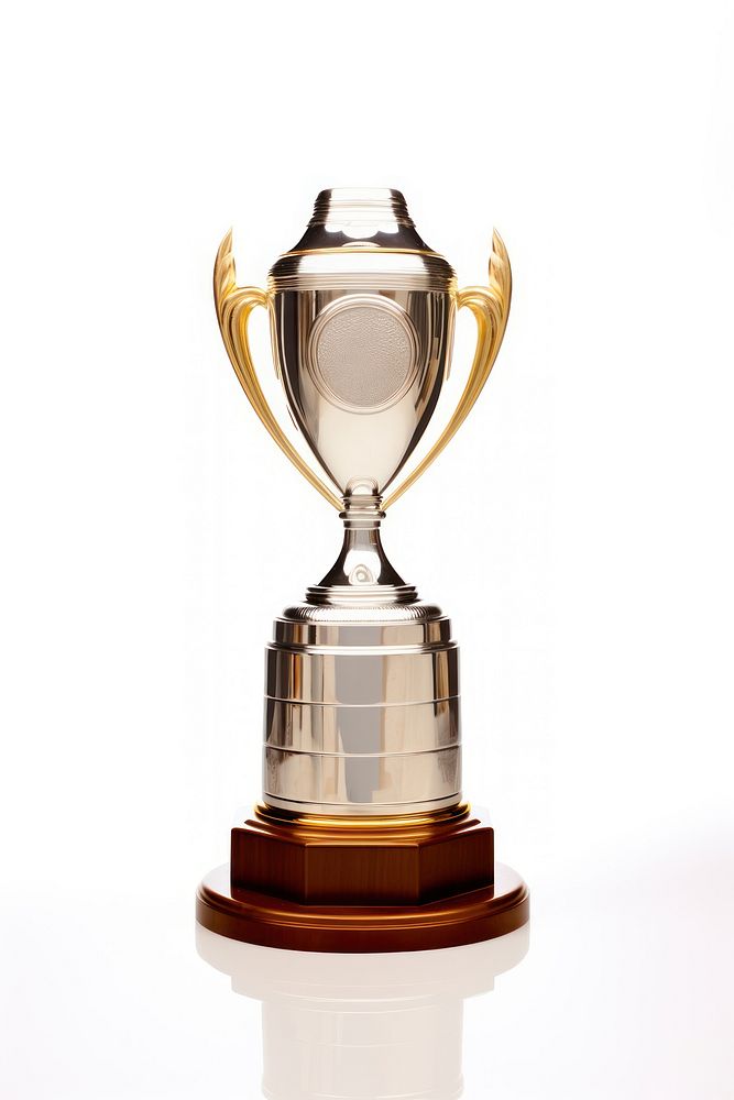 Trophy white background achievement refreshment. AI generated Image by rawpixel.