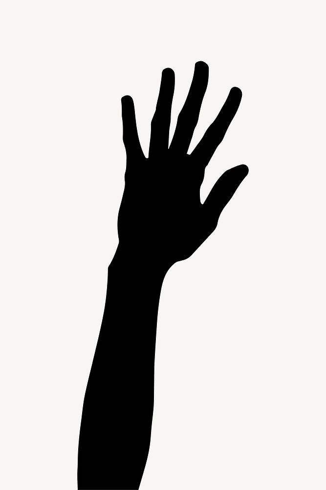 Hand silhouette finger adult.