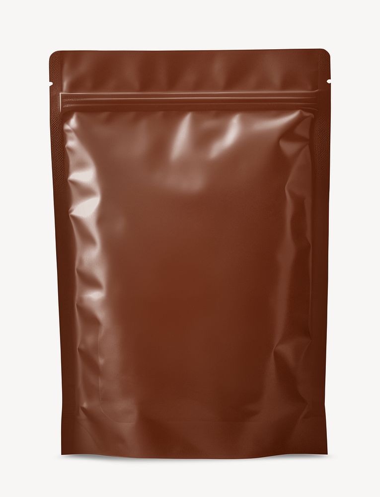 Brown zip pouch bag