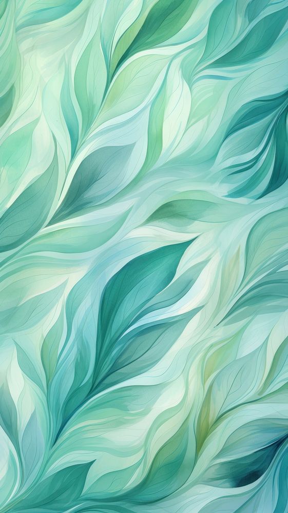 Leaf pattern painting backgrounds. AI generated Image by rawpixel.