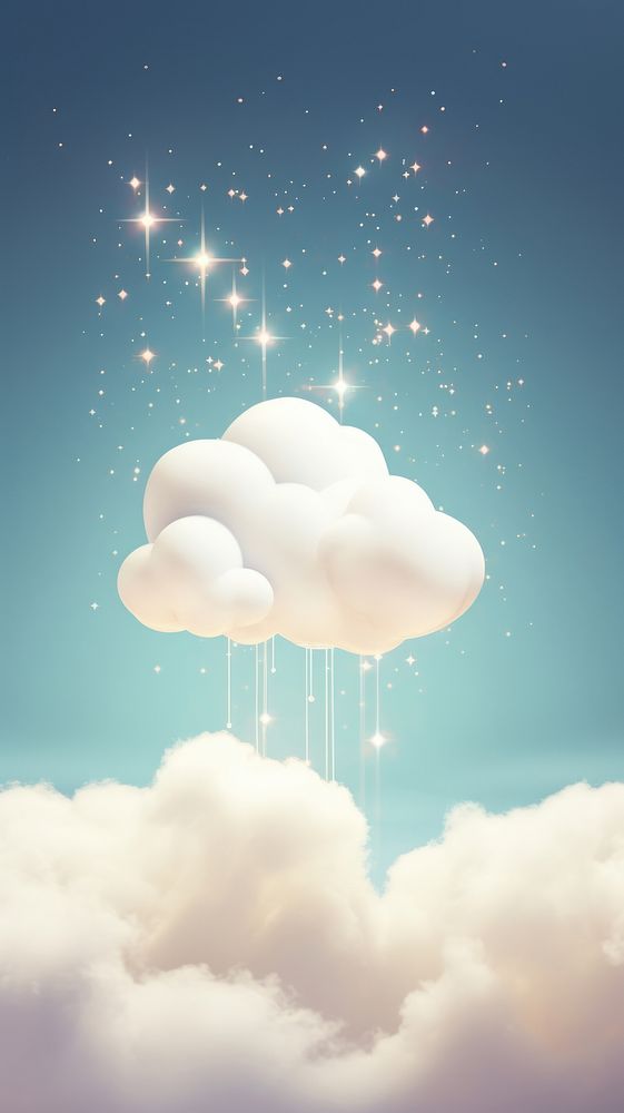 White cloud outdoors nature sky. AI generated Image by rawpixel.
