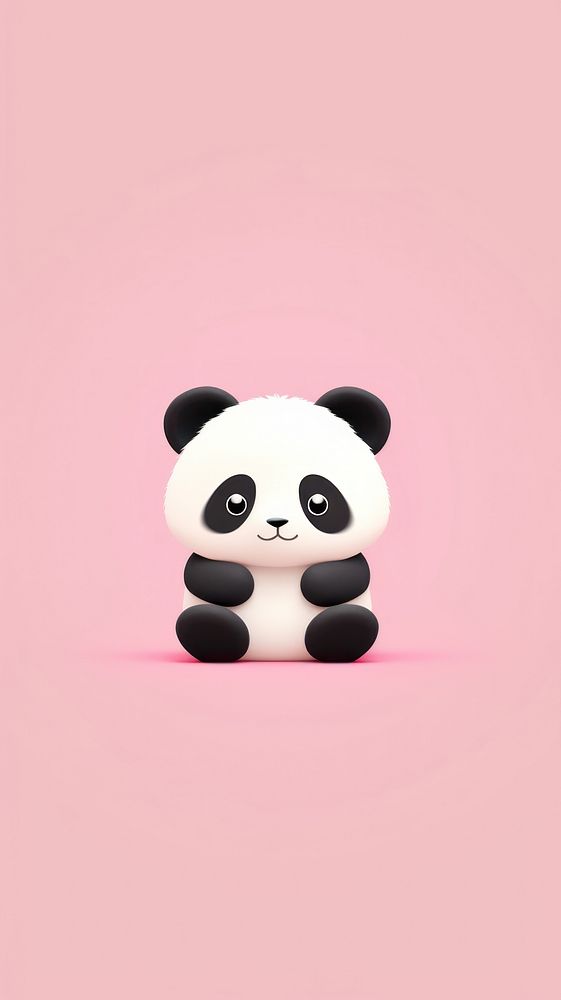 A small panda animal cartoon mammal. AI generated Image by rawpixel.