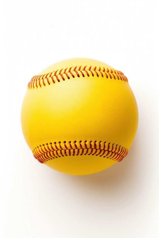 Yellow softball baseball yellow sports. AI generated Image by rawpixel.