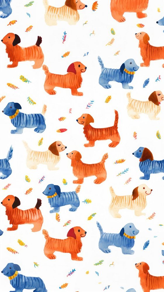 Puppies pattern backgrounds animal mammal. AI generated Image by rawpixel.