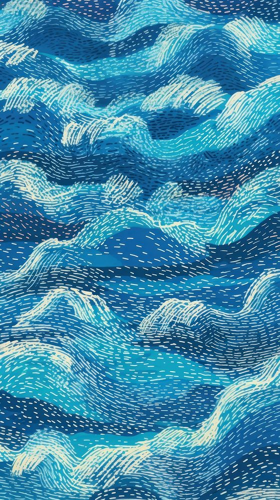 Ocean wave pattern texture backgrounds creativity. AI generated Image by rawpixel.