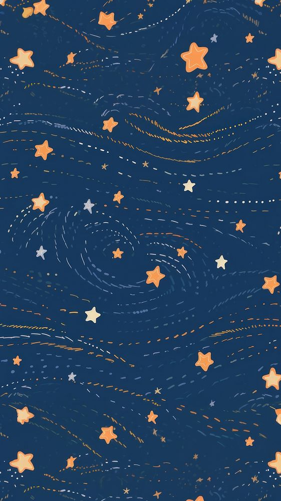 Moon and stars pattern texture constellation backgrounds. AI generated Image by rawpixel.