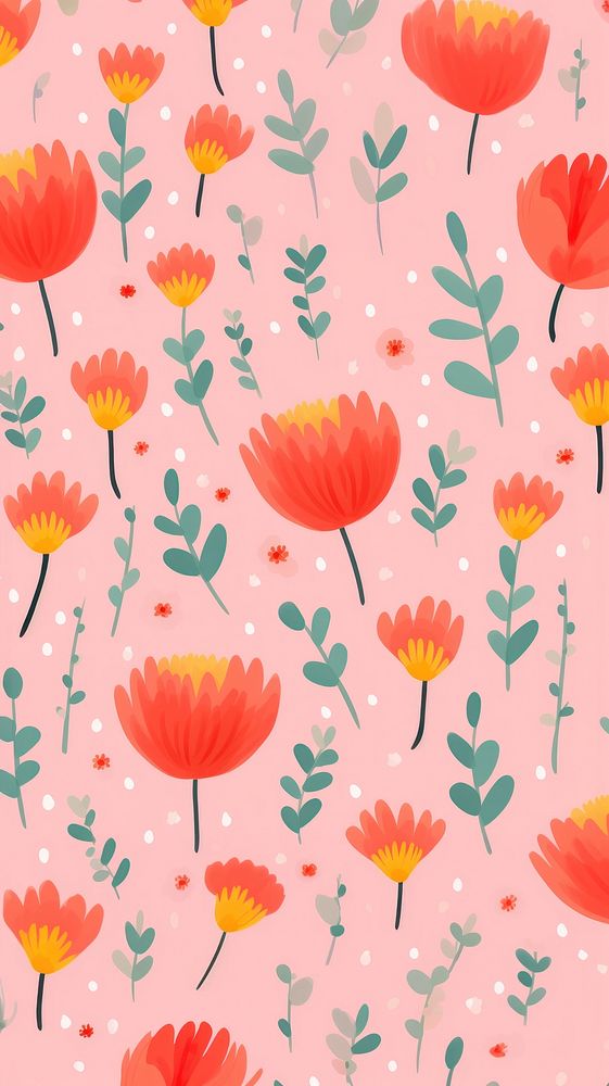Flower pattern backgrounds petal plant. AI generated Image by rawpixel.