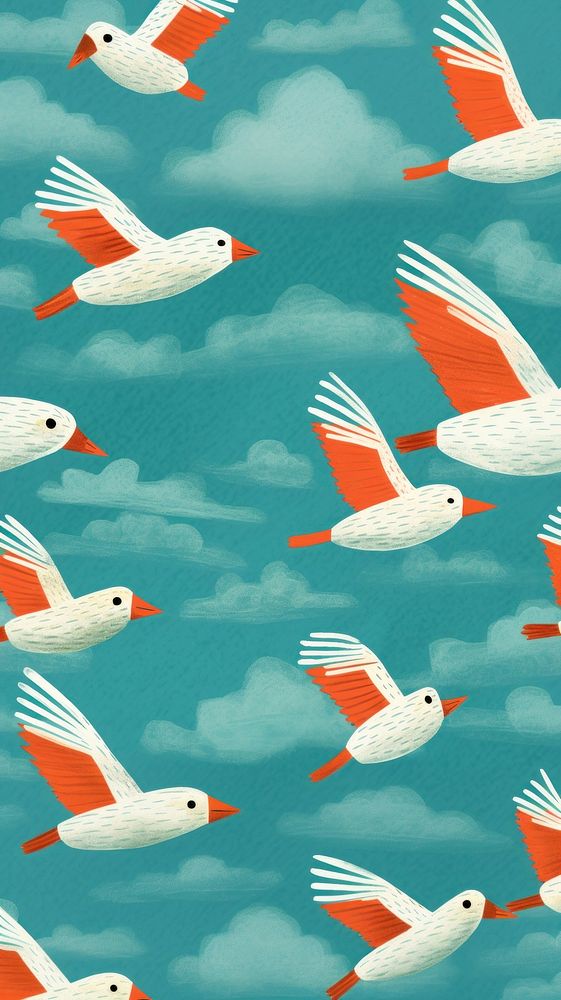 Bird flying pattern animal red transportation. AI generated Image by rawpixel.