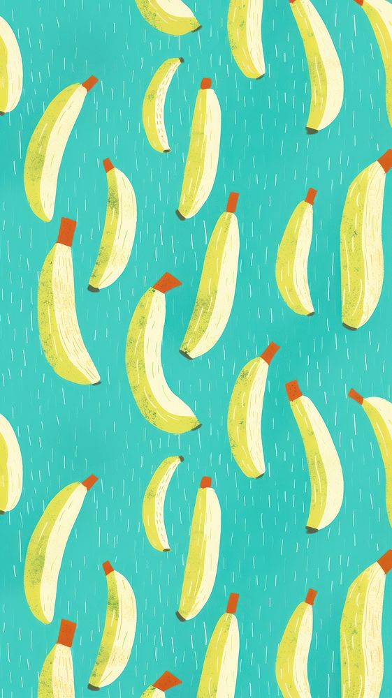 Banana pattern backgrounds fruit green. AI generated Image by rawpixel.