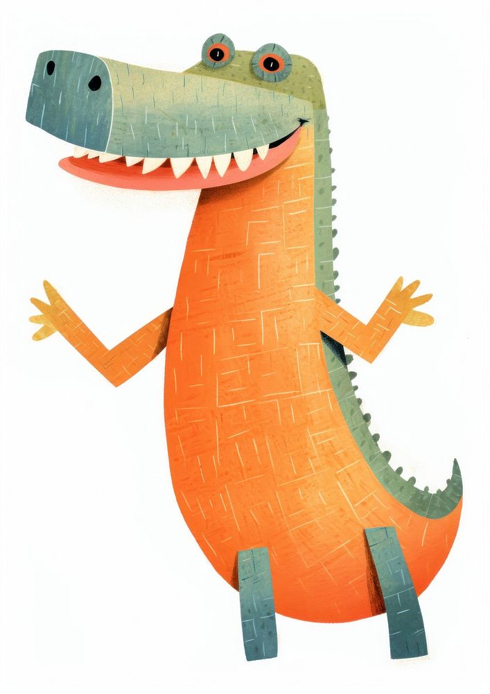 A happy crocodile reptile animal toy. AI generated Image by rawpixel.