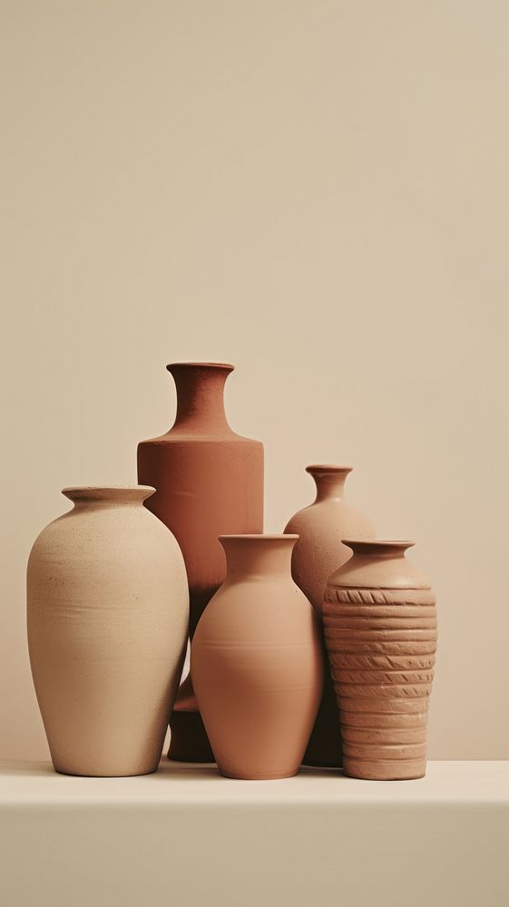Pottery pottery wall art. AI generated Image by rawpixel.