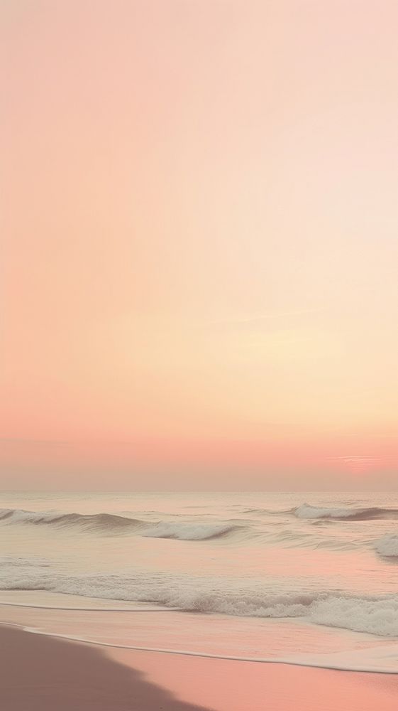 Sunset on the beach outdoors horizon nature